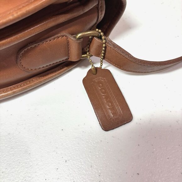 Vintage Coach Prairie 9954 Turnlock Crossbody Bag Brown Leather Satchel Brit 90s - Picture 4 of 16